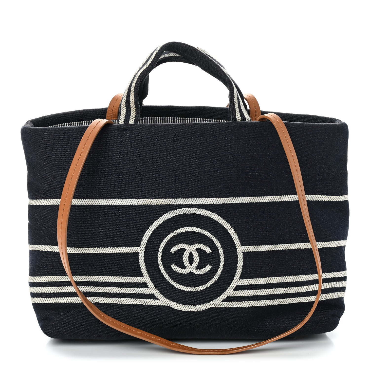 Chanel Denim Large Shopping Tote Blue 1 of 9