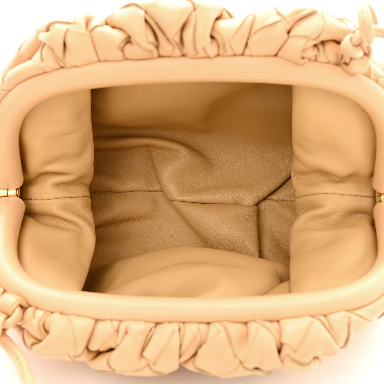 Bottega Veneta Nappa Intrecciato The Mini Pouch Almond 5 of 10