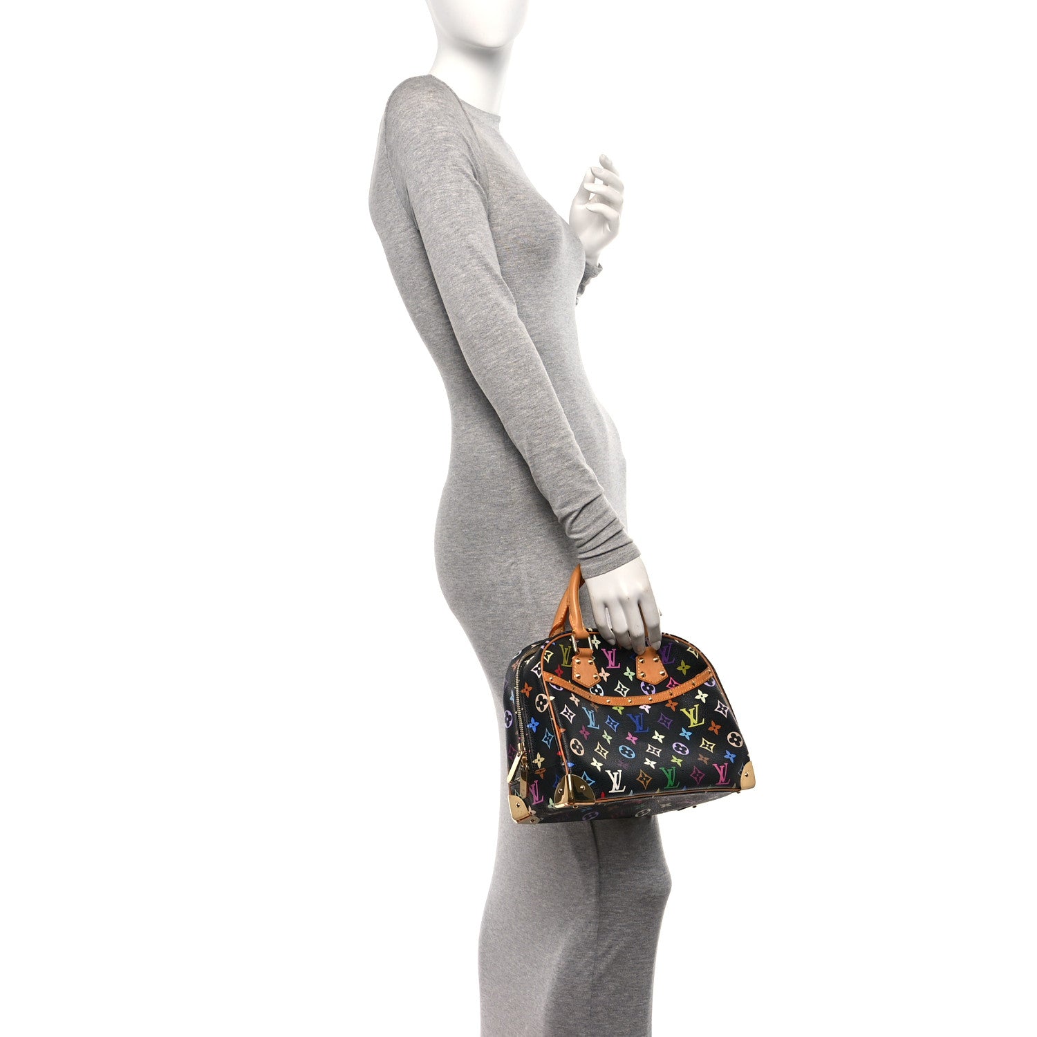 Louis Vuitton Monogram Multicolor Trouville Black 2 of 9