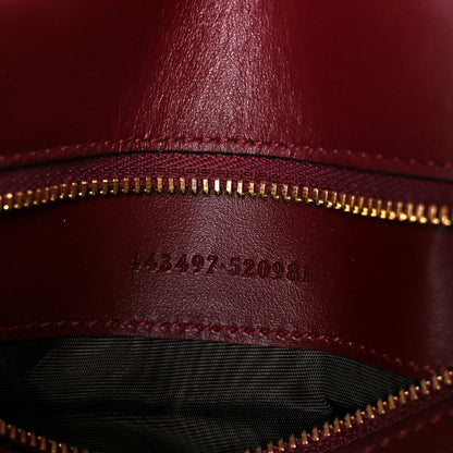 Gucci Calfskin Matelasse Small GG Marmont Shoulder Bag Rosso Ancora Red 7 of 11