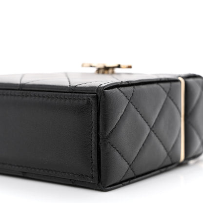 Chanel Lambskin Quilted Small Box With Chain Black 11 of 11