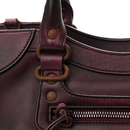 Balenciaga Used Calfskin Rust Hardware Neo Classic City Burgundy 10 of 21