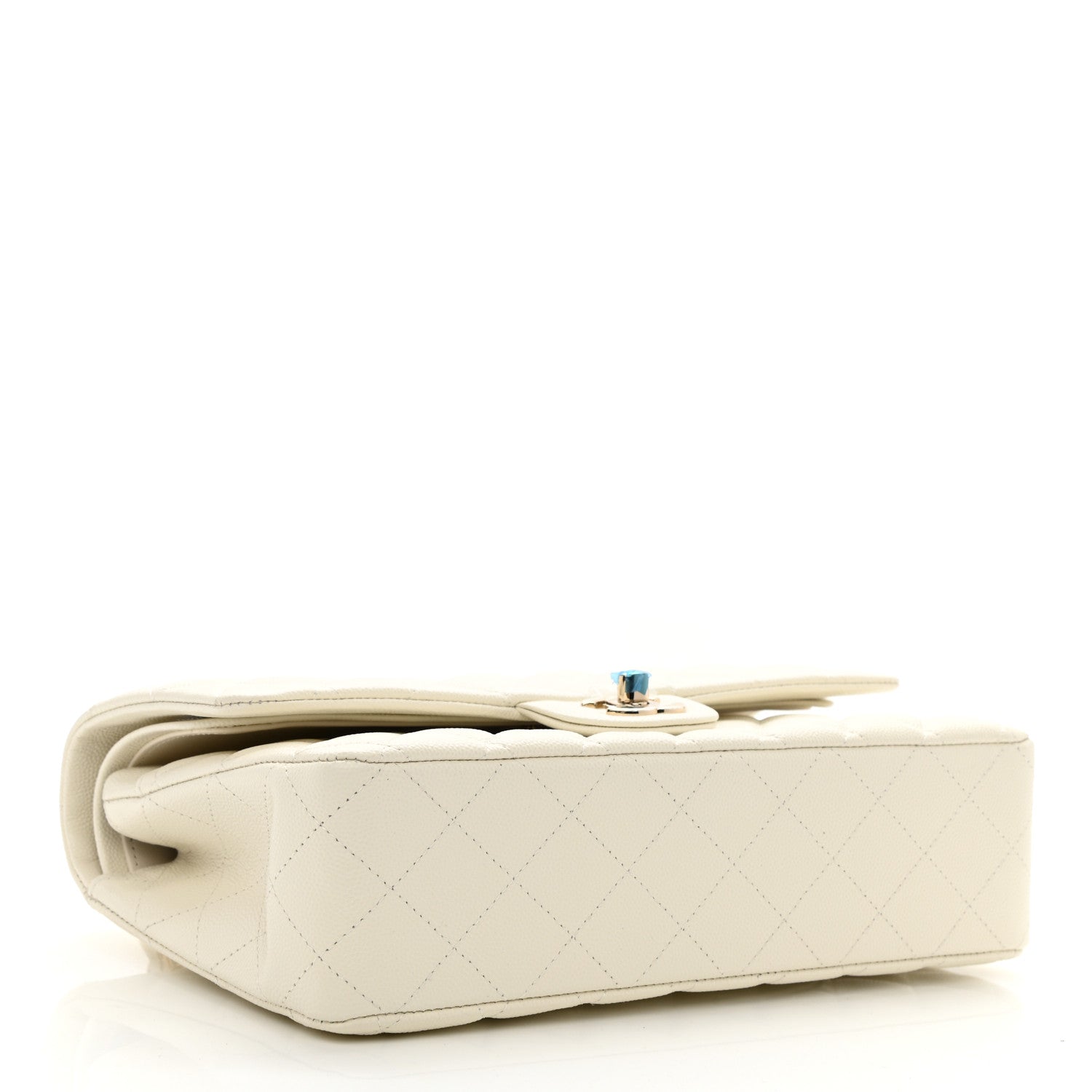 Chanel Caviar Quilted Medium Double Flap White 4 of 9