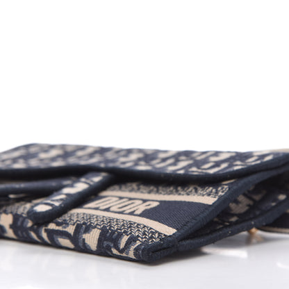 Christian Dior Oblique Slim Saddle Pouch Blue 7 of 10