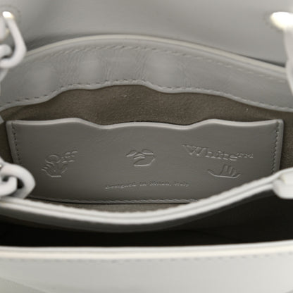 Off-White Calfskin Striped Diag Binder Flap Bag White 6 of 11