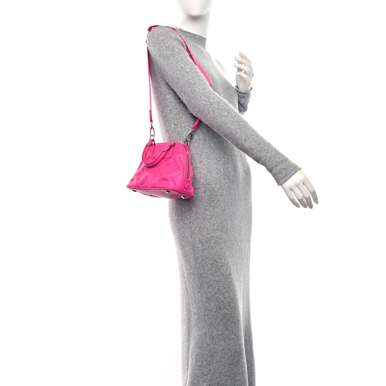Louis Vuitton Calfskin Bubblegram Alma BB Rose Miami 2 of 9