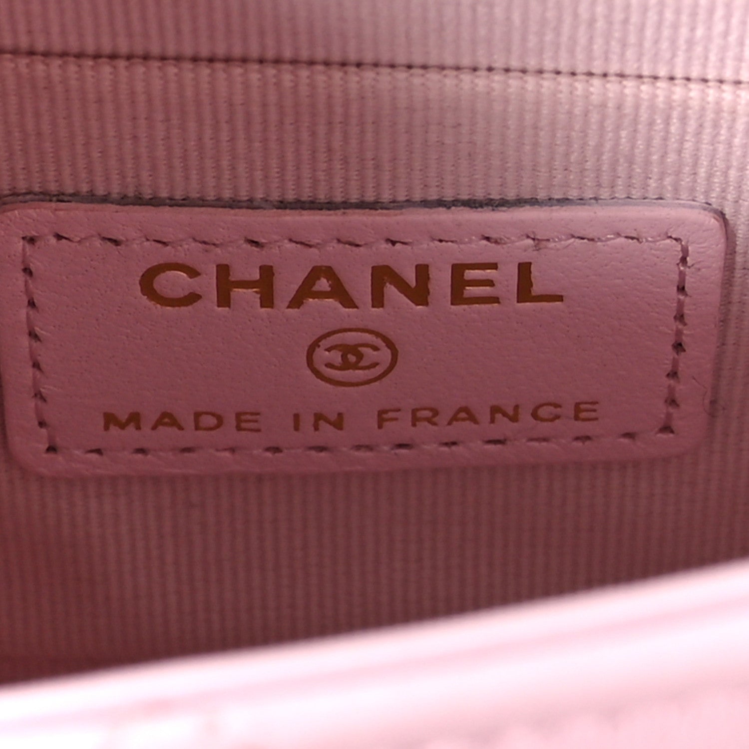 Chanel Lambskin Quilted Top Handle Clutch With Chain Light Pink 6 of 12