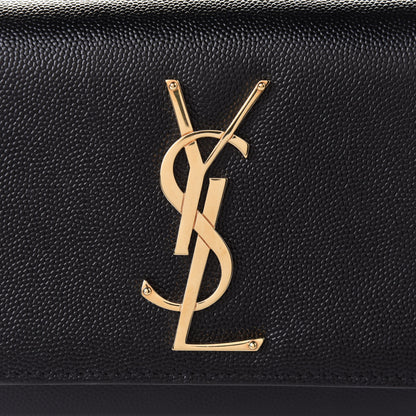 Saint Laurent Grain De Poudre Small Monogram Kate Satchel Black 8 of 10