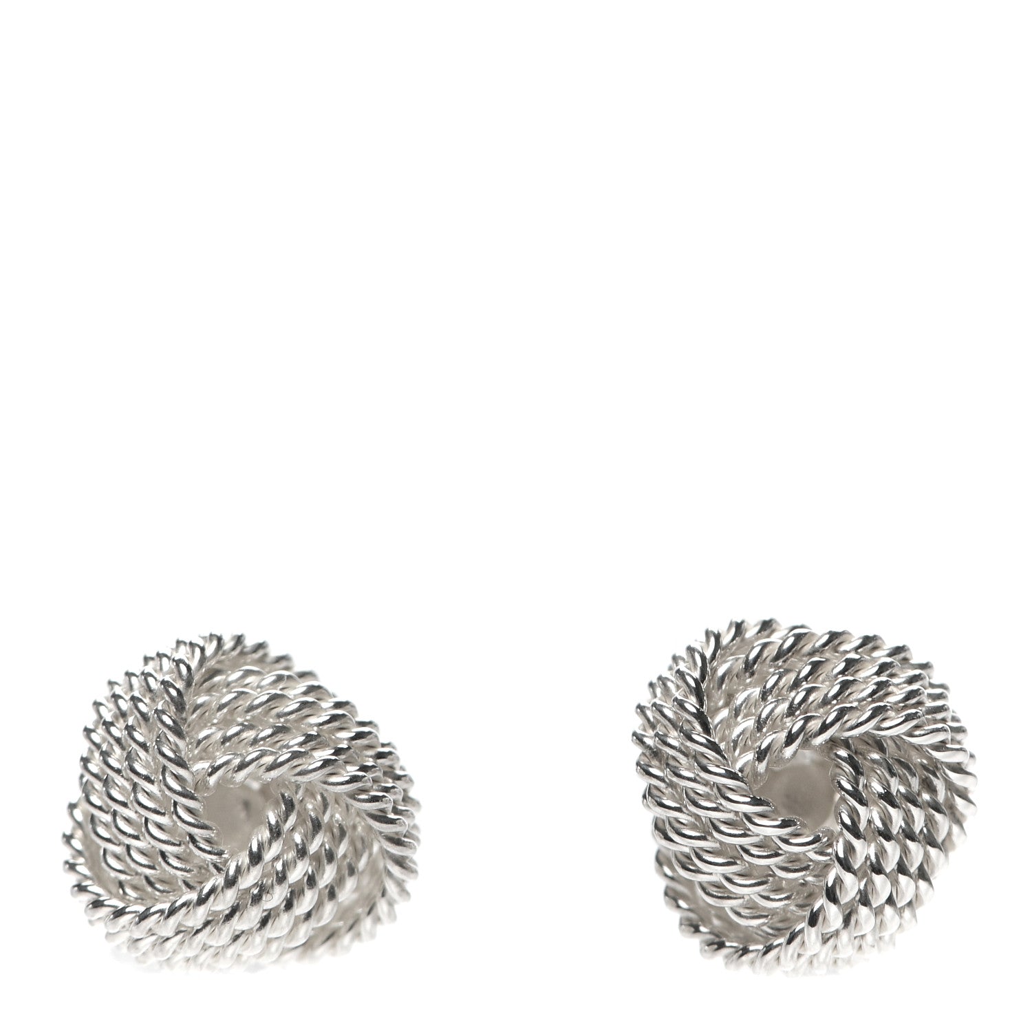 Tiffany Sterling Silver Twist Knot Earrings 1 of 5