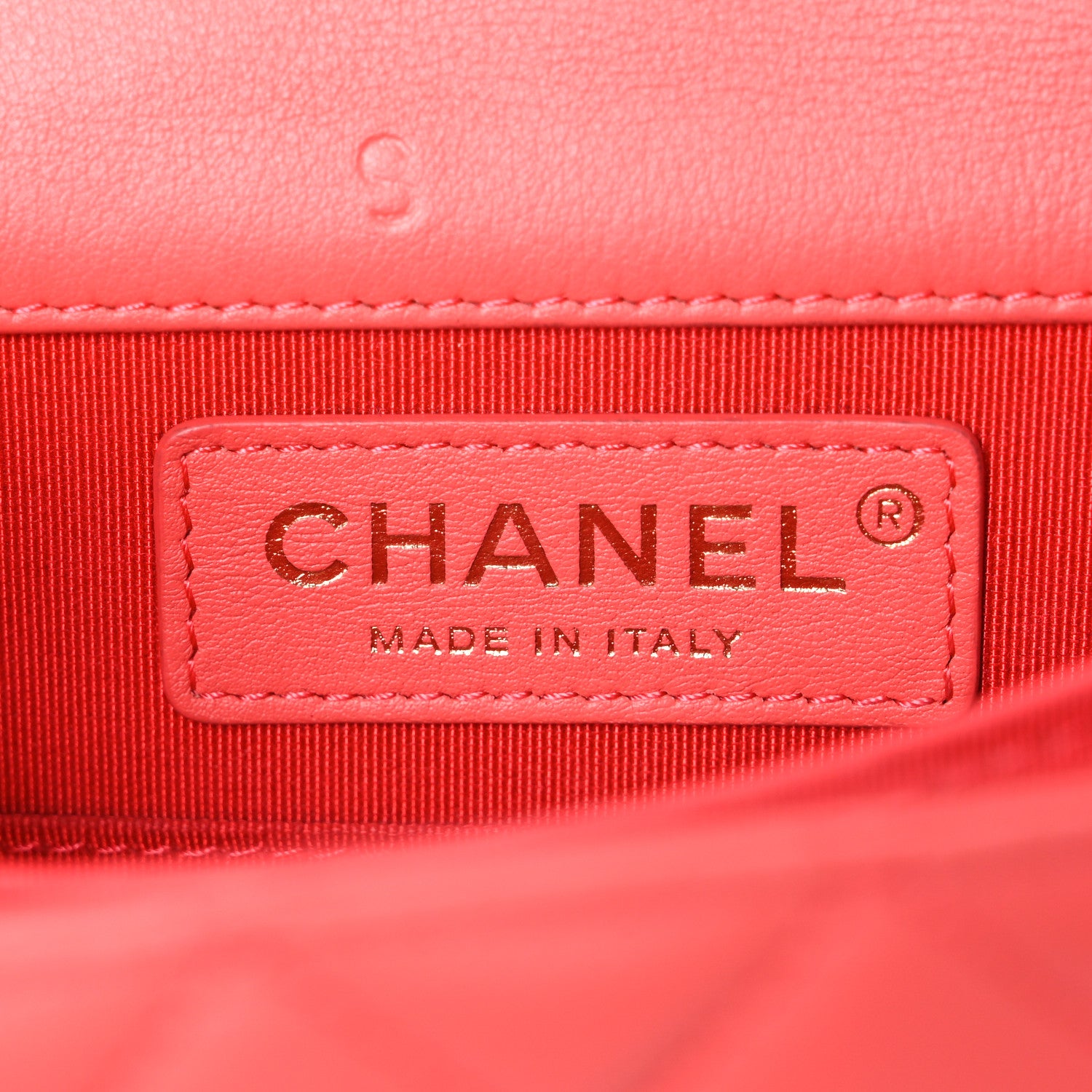 Chanel Calfskin Quilted North South Boy Flap Coral 6 of 10