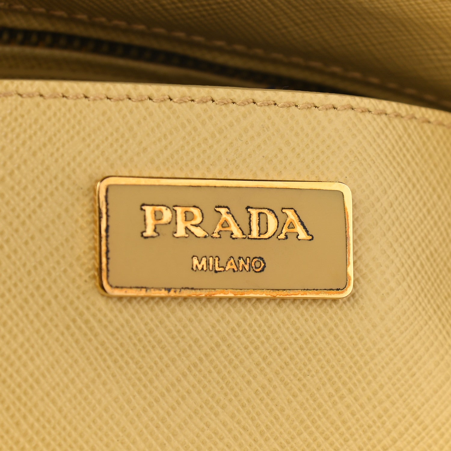 Prada Saffiano Small Galleria Double Zip Tote Ginestra 6 of 12