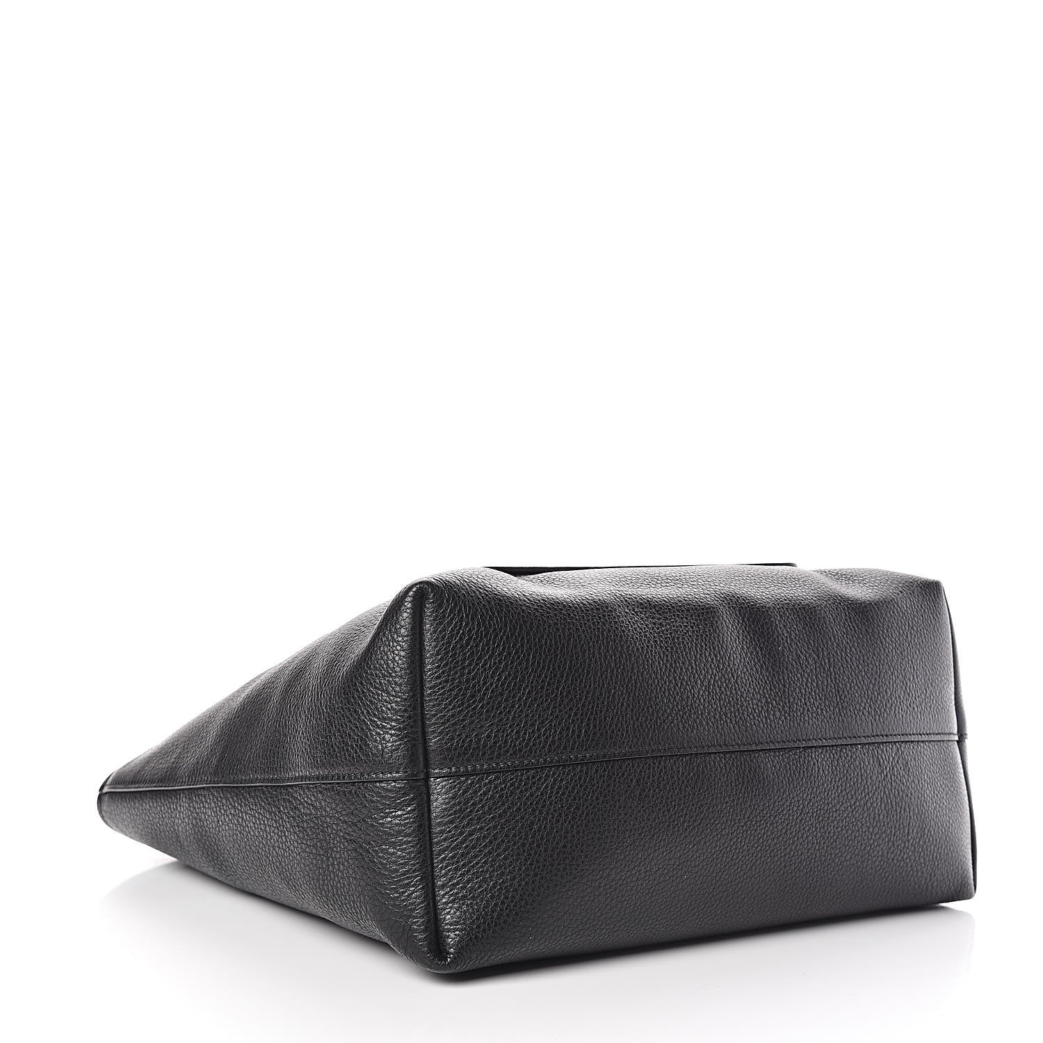 Prada Vitello Daino Pocket Shopping Tote Black 4 of 10