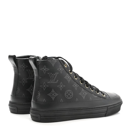 Louis Vuitton Calfskin Monogram Stellar Sneaker Boots 37 Black White 4 of 8