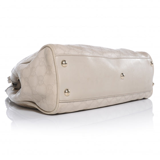 Guccissima Peggy Braided Tote Off White