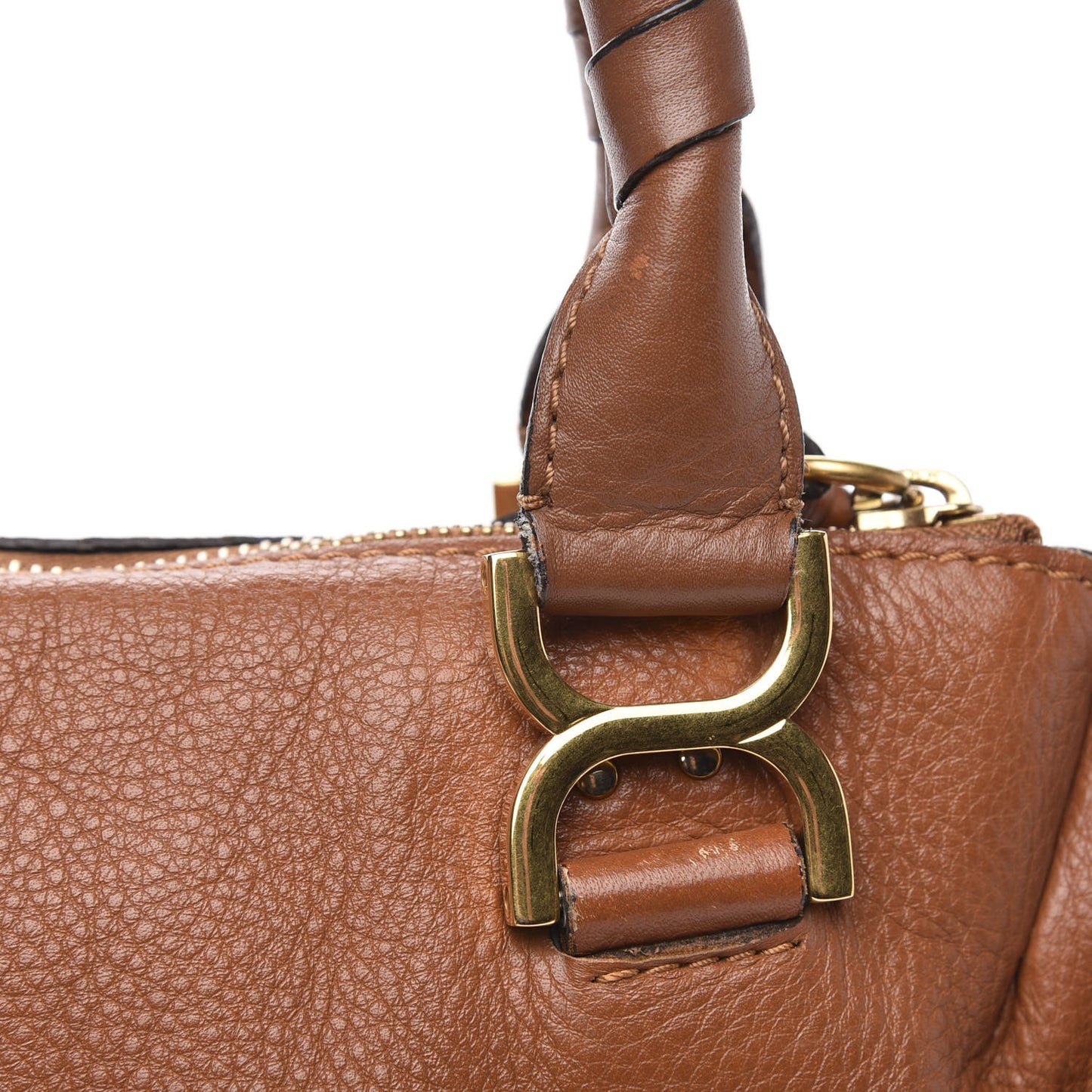Calfskin Medium Marcie Satchel Tan