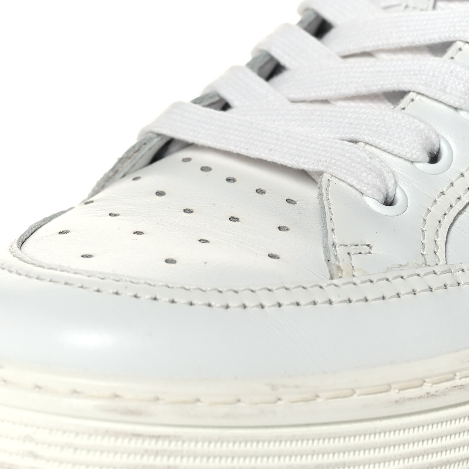 Chanel Calfskin Womens Logo Sneakers 40 White 9 of 12