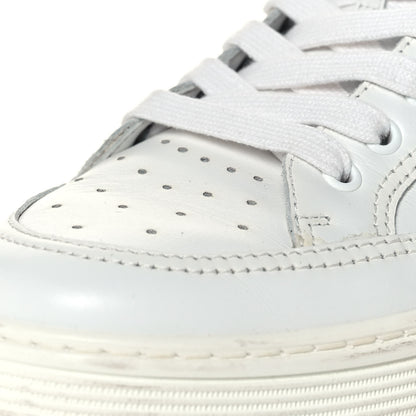 Chanel Calfskin Womens Logo Sneakers 40 White 9 of 12