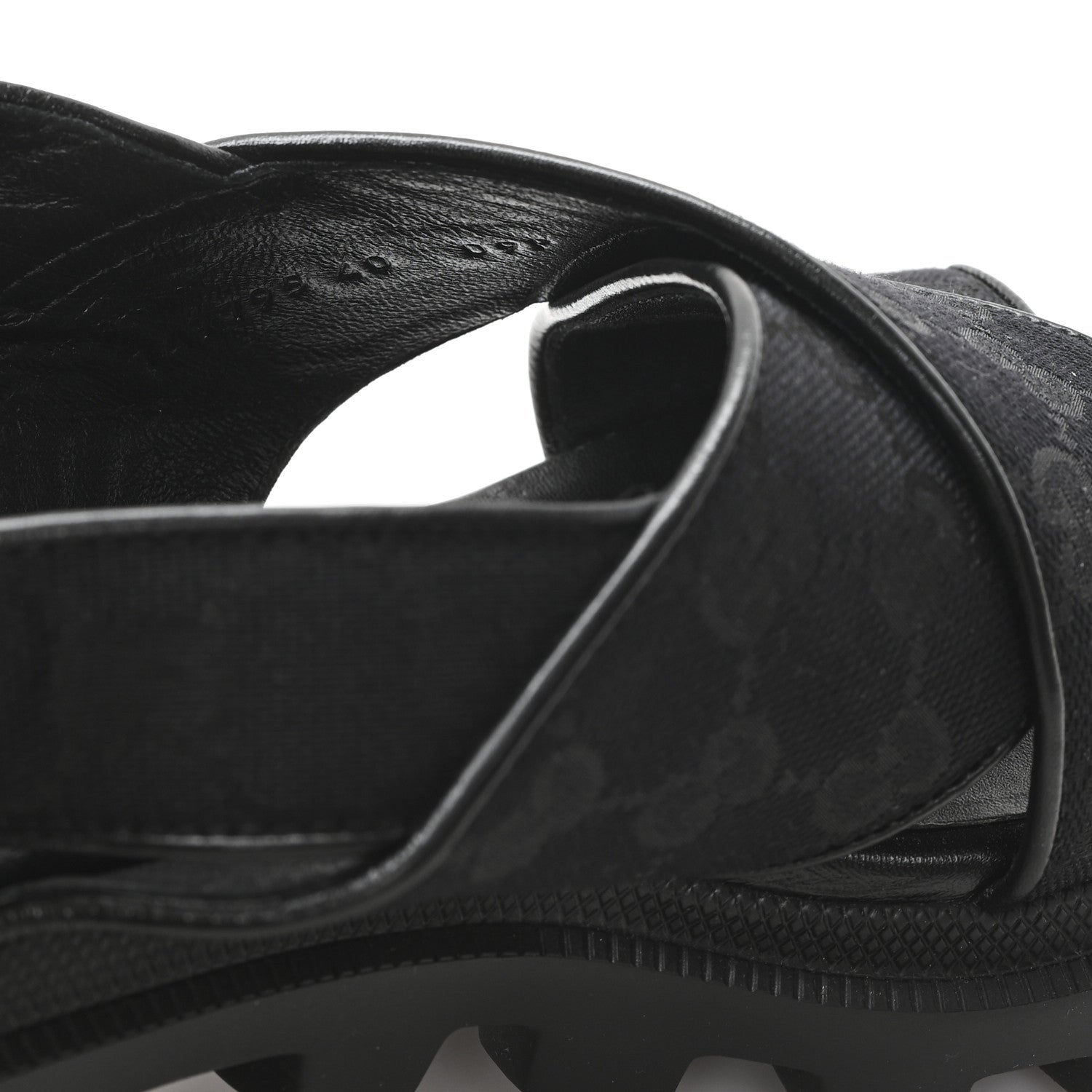 Gucci Monogram Granada Kid Trip 40/72mm Lug Sole Sandals 40 Black 9 of 9