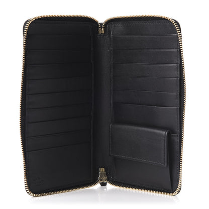 Gucci Guccissima Zip Around Travel Wallet Black 4 of 9