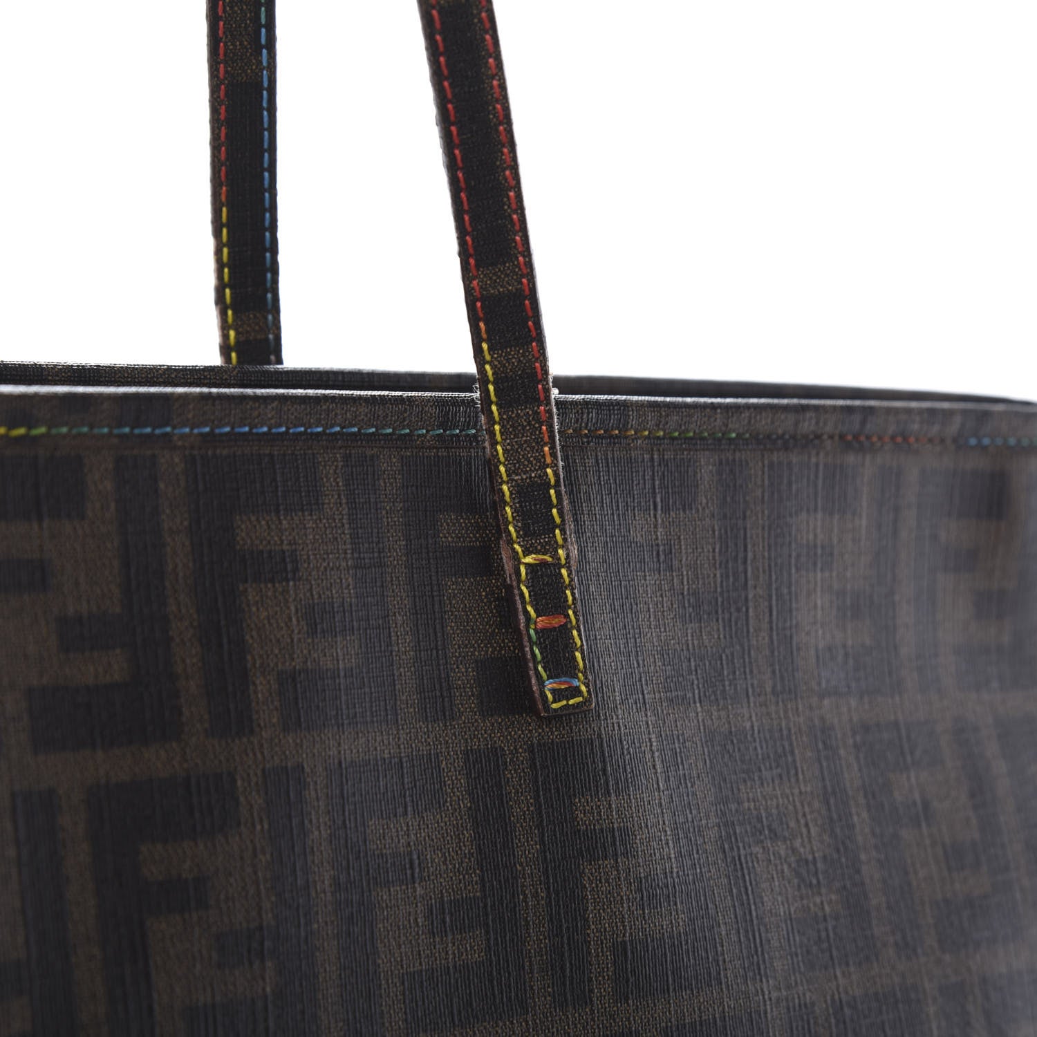 Fendi Zucca Spalmati Print Large Roll Tote Tobacco Multicolor 14 of 22