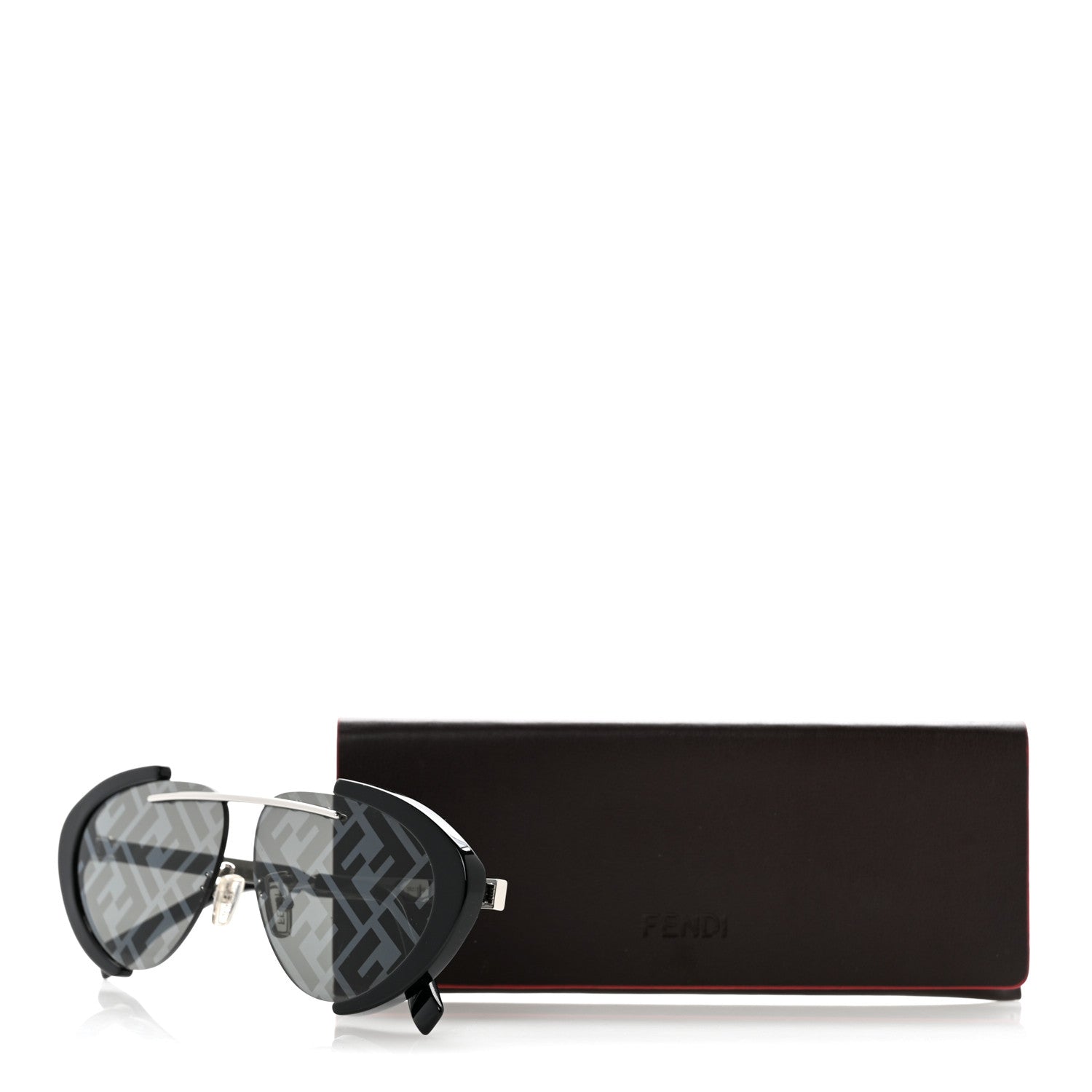Fendi Metal Geometric FF Sunglasses FE40042U Black 8 of 8
