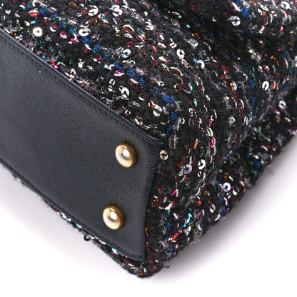 Chanel Tweed Sequin Mini Coco Handle Flap Black 11 of 13