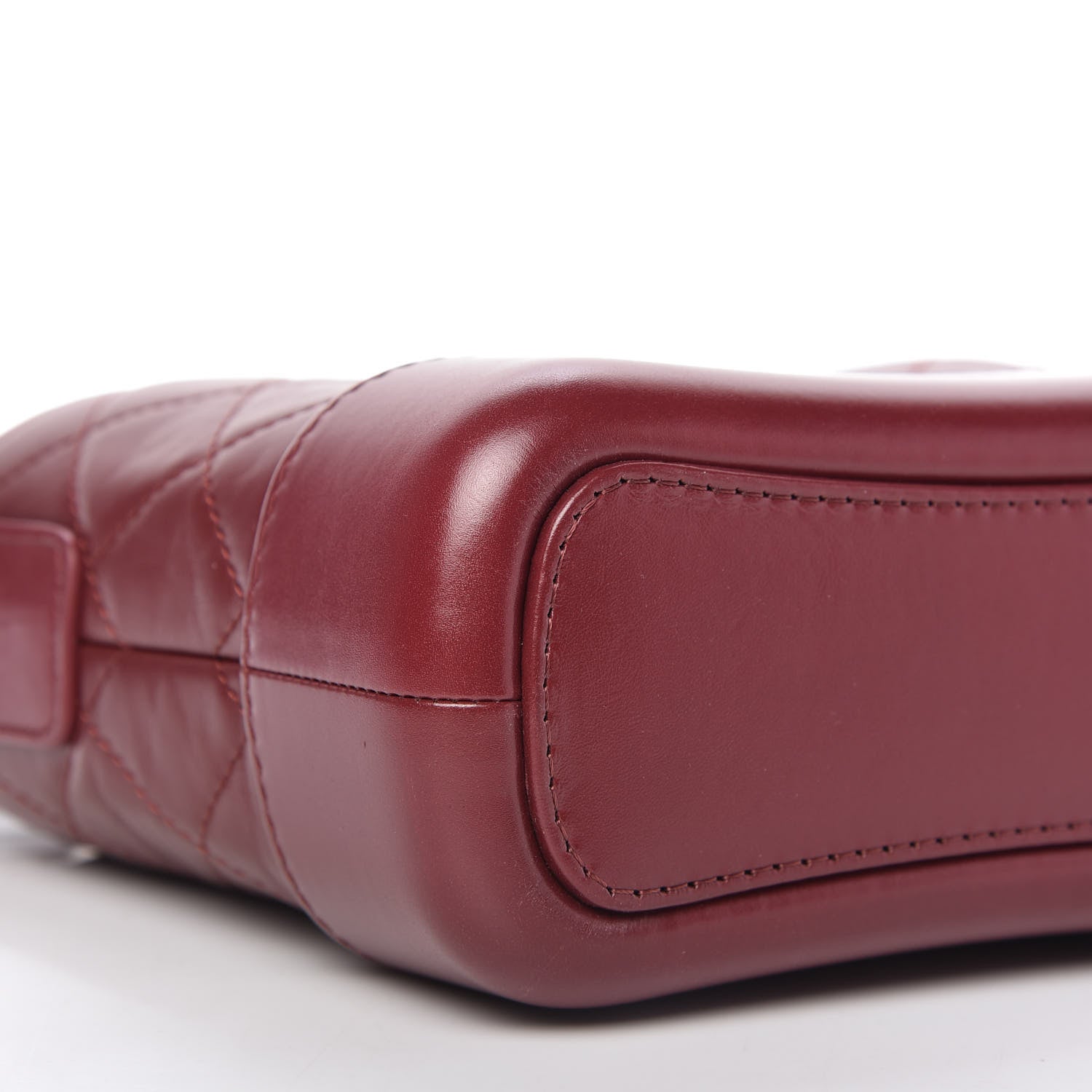 Chanel Aged Calfskin Quilted Small Gabrielle Hobo Burgundy 6 of 10