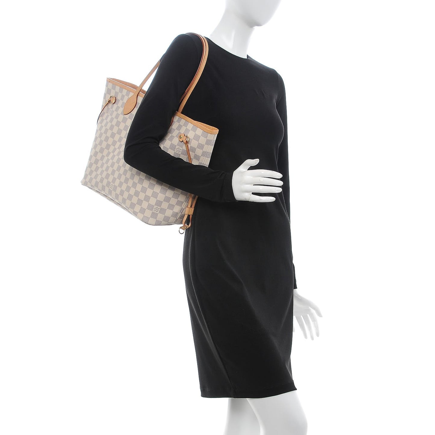 Damier Azur Neo Neverfull MM Rose Ballerine