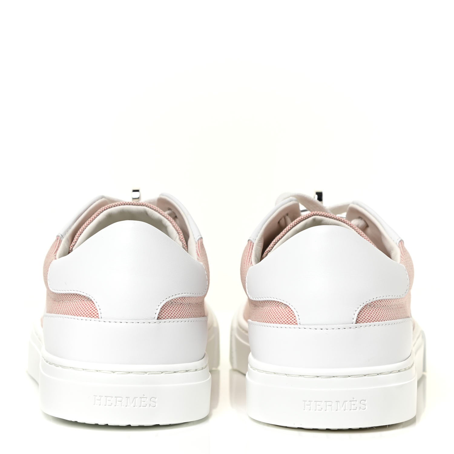 Hermes Calfskin Canvas Day Sneakers 37 Framboise White 4 of 13