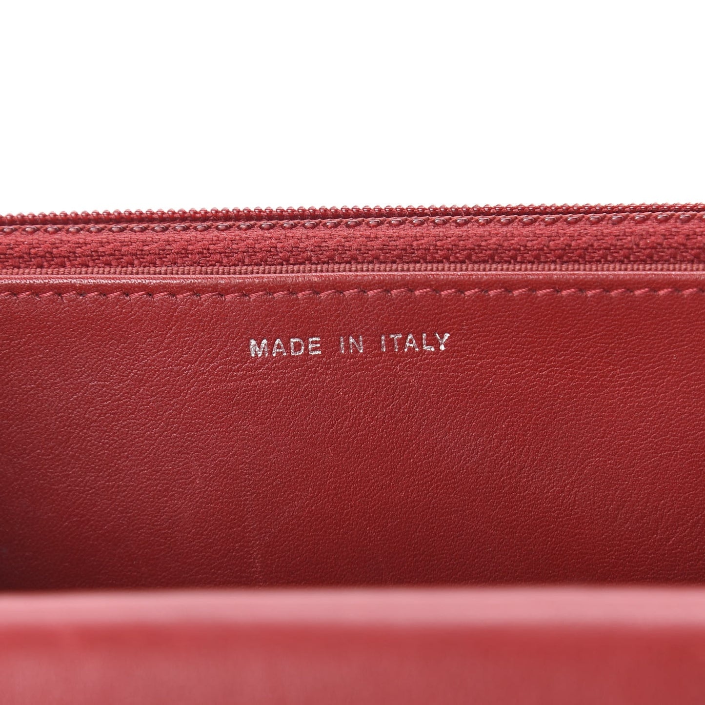 Patent Quilted Wallet On Chain WOC Red