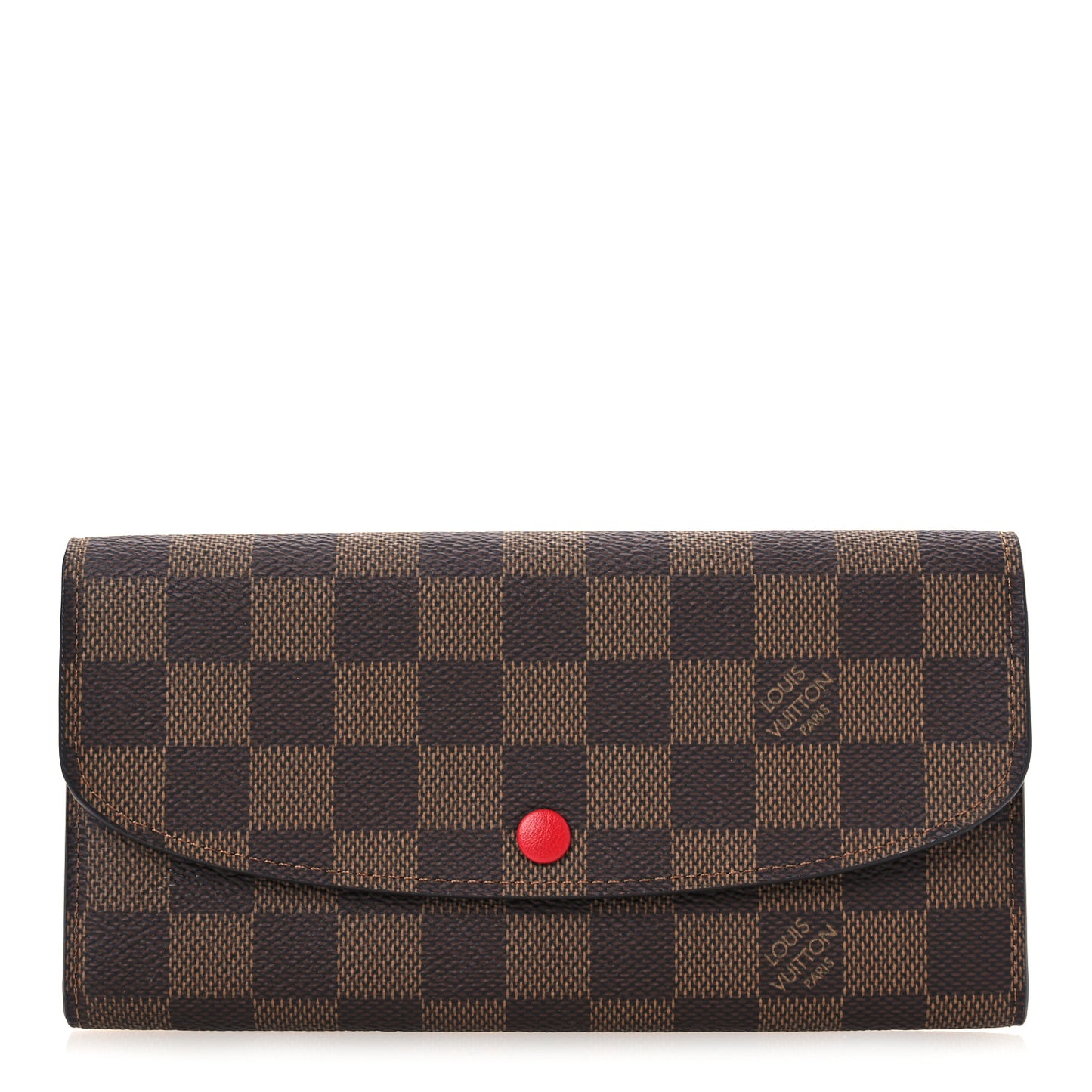 Damier Ebene Emilie Wallet Red