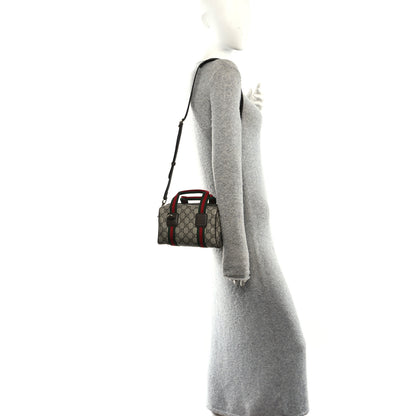 Gucci GG Supreme Web Mini GG Top Handle Bag Beige Ebony New Acero 2 of 10