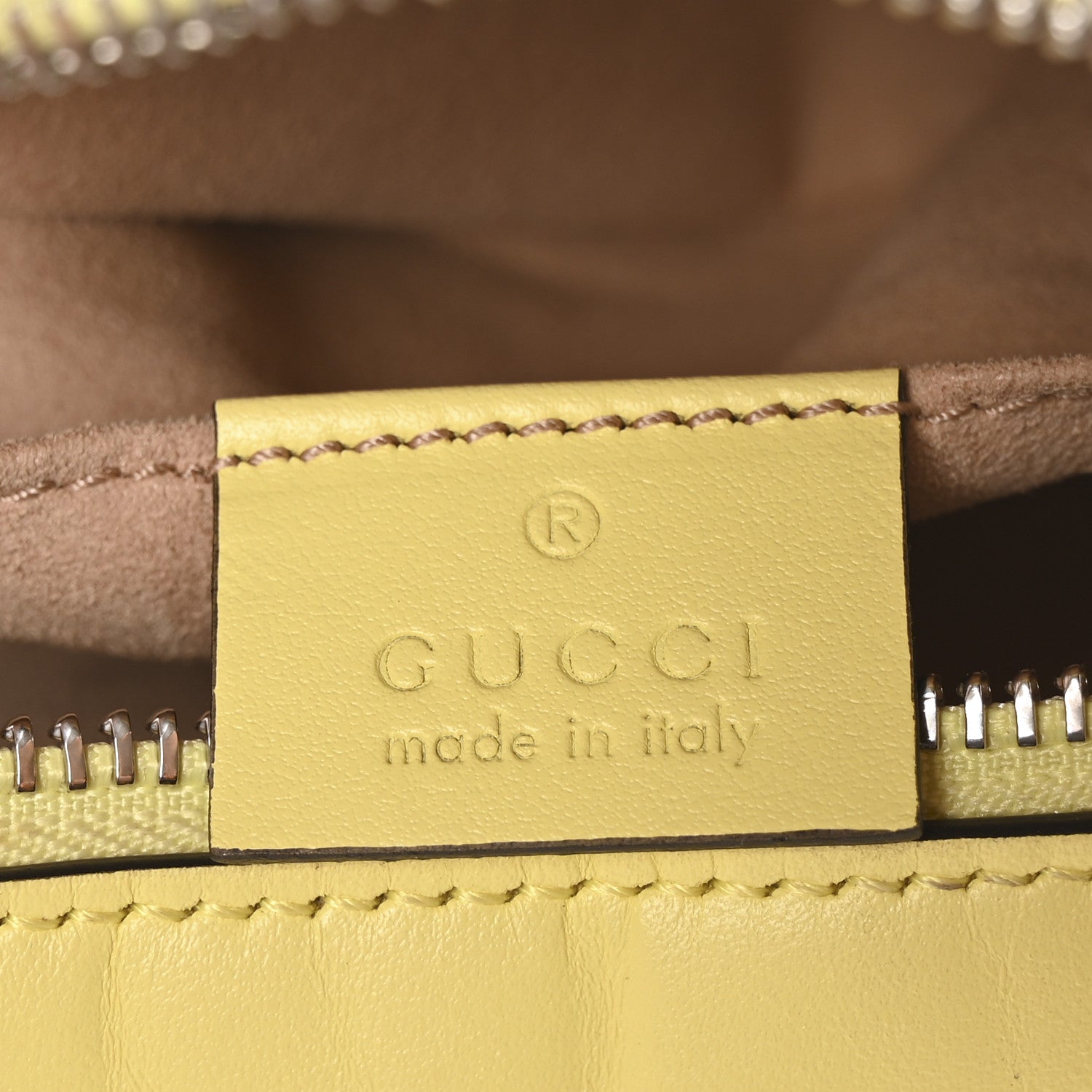 Gucci Calfskin Matelasse Mini GG Marmont Chain Shoulder Bag Banana 6 of 10