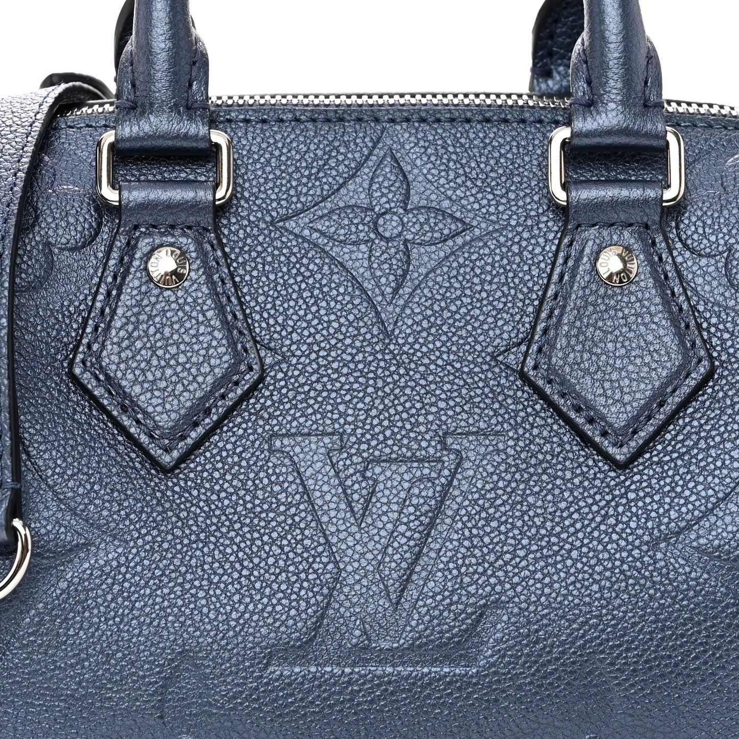 Metallic Empreinte Monogram Giant Speedy Bandouliere 20 Navy Nacre