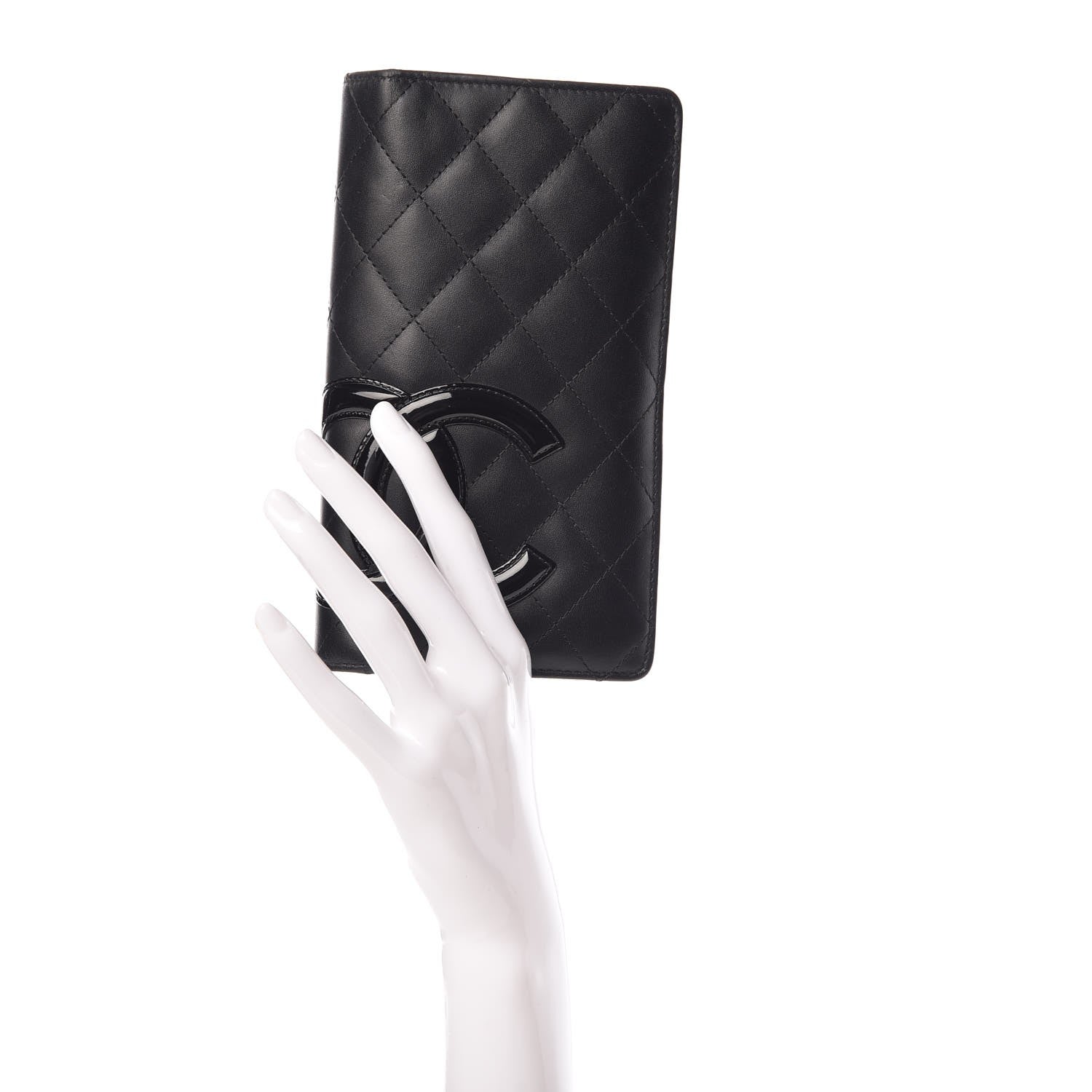 Chanel Calfskin Quilted Cambon Yen Wallet Black 2 of 13
