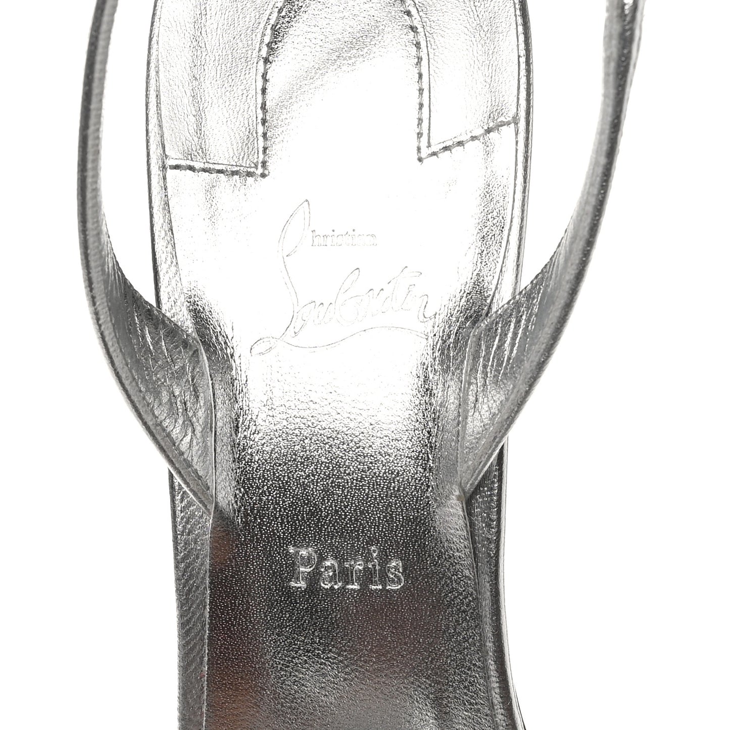 Laminated Calfskin Kate Max O Slingback 100 Pumps 38 Silver