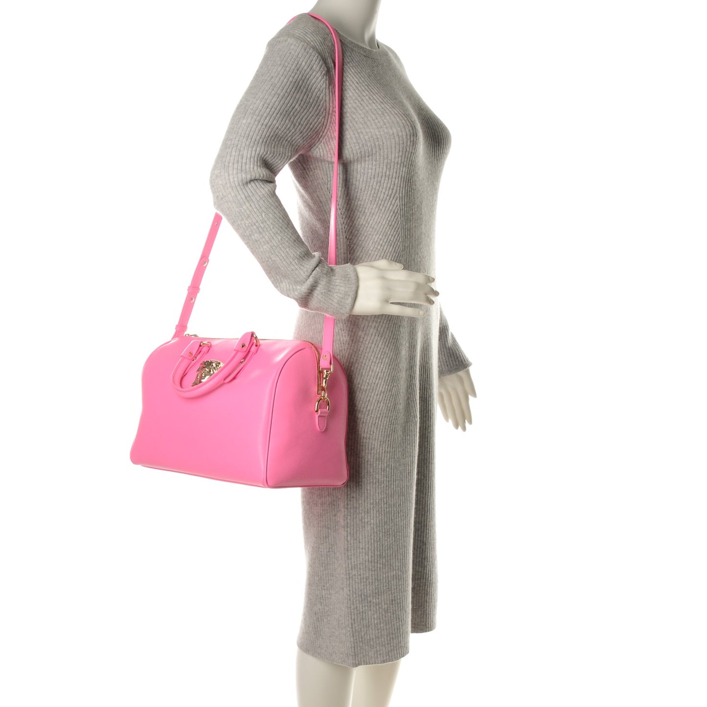 Calfskin Palazzo Duffle Bag Pink