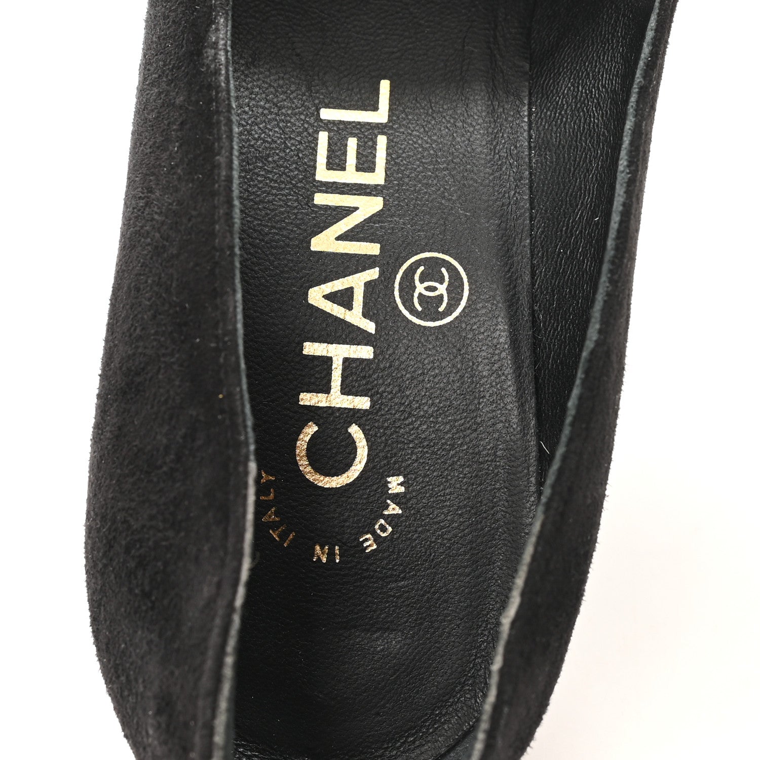 Chanel Suede Patent Calfskin Cap Toe Pearl Pumps 36 Black 8 of 10