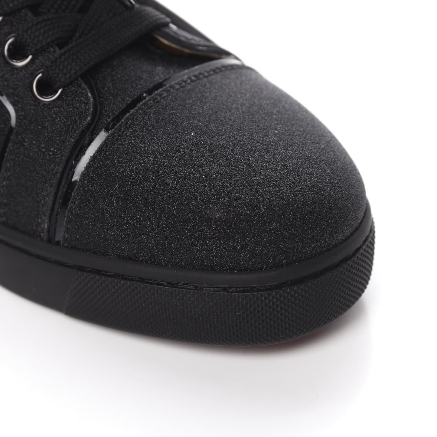 Glitter Calfskin Vieira Flat Sneakers 37.5 Black