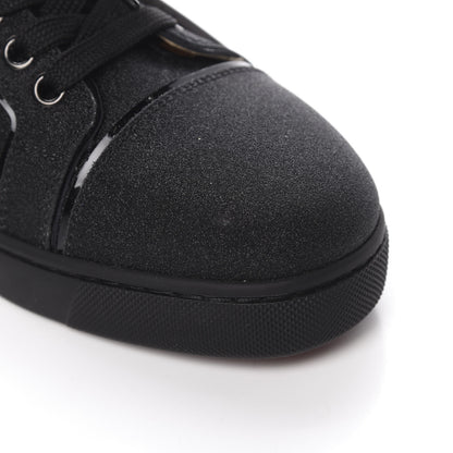 Christian Louboutin Glitter Calfskin Vieira Flat Sneakers 37.5 Black 11 of 11