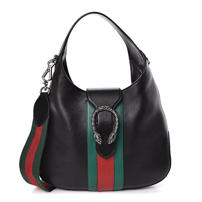 Gucci Calfskin Web Stripe Small Dionysus Hobo Black 1 of 15