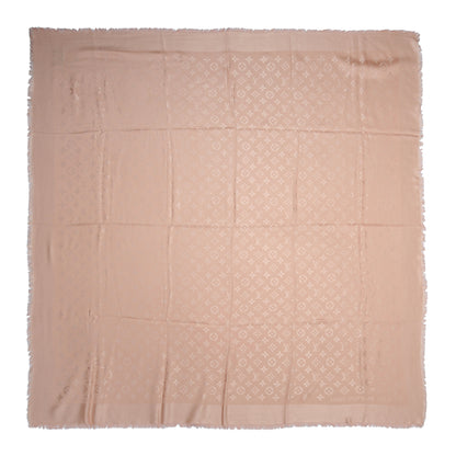 Louis Vuitton Wool Silk Monogram Shawl Nude 3 of 5