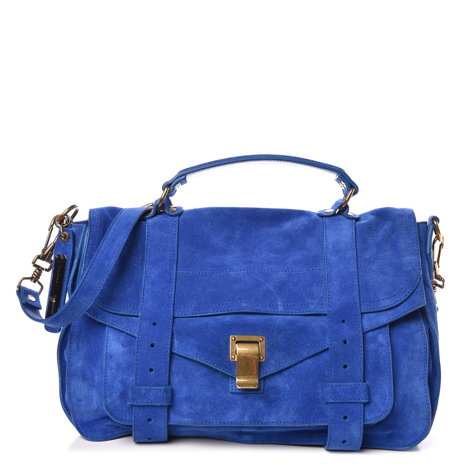 Proenza Schouler Suede PS1 Medium Satchel Royal Blue 1 of 8