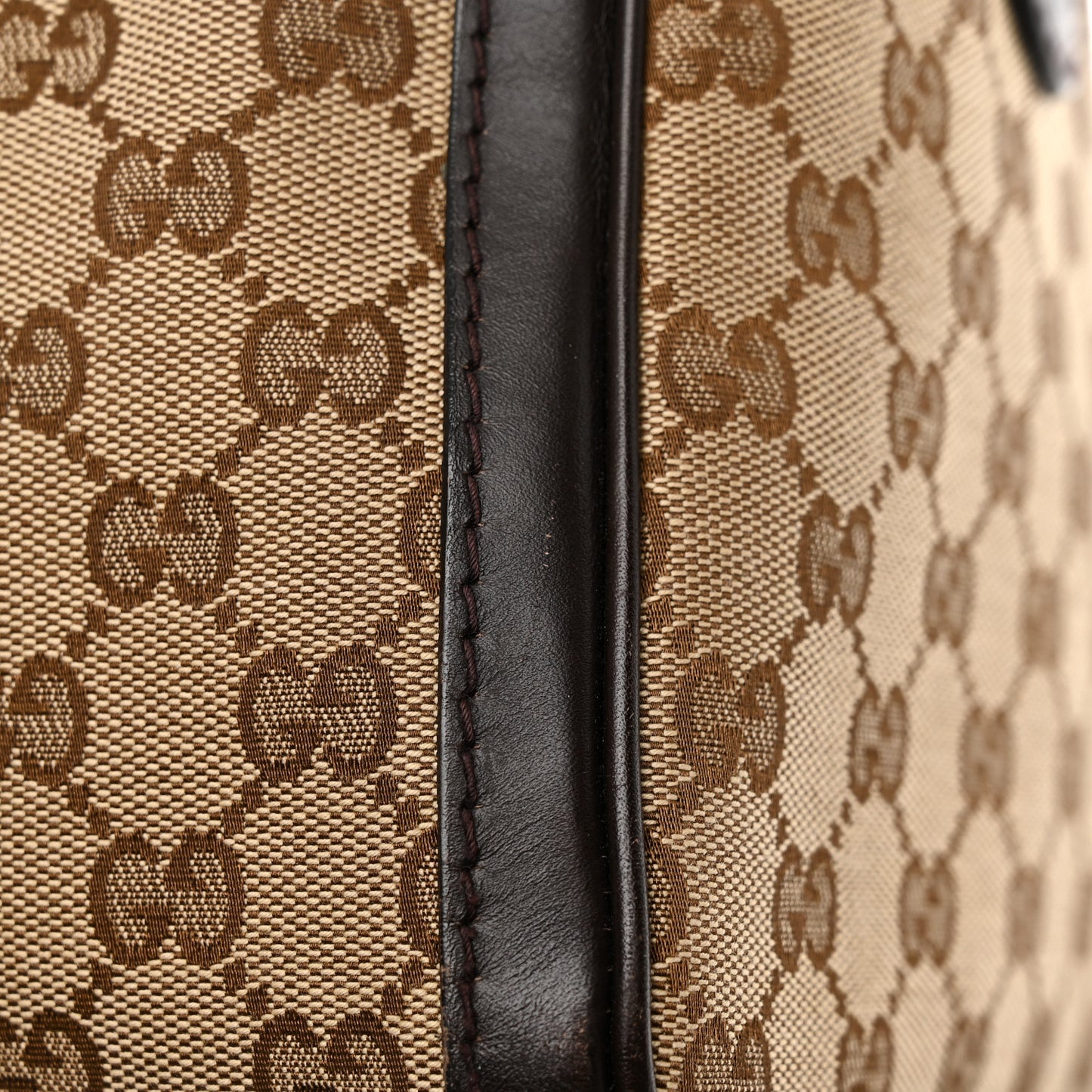 Monogram Selleria Calfskin Vintage Web Medium Boston Beige Ebony Cocoa