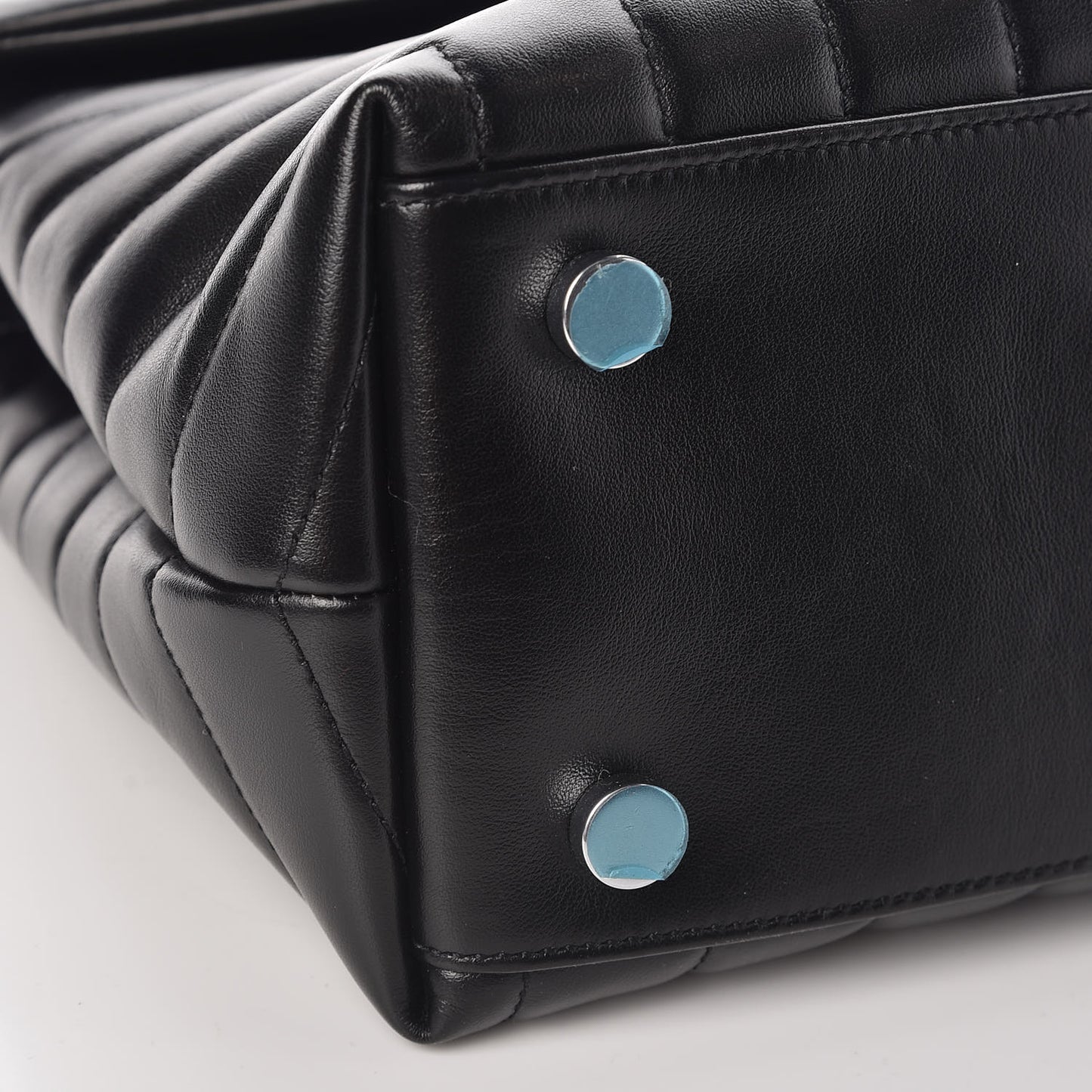 Calfskin Y Quilted Monogram Medium Loulou Satchel Black