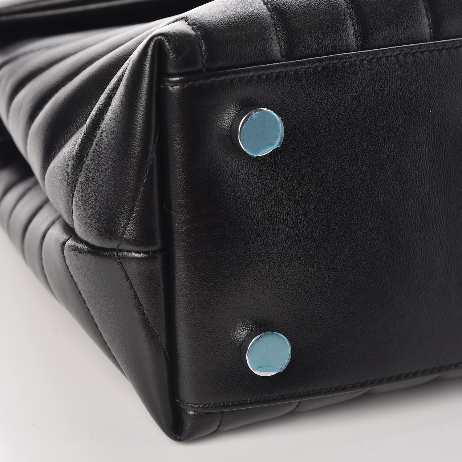 Saint Laurent Calfskin Y Quilted Monogram Medium Loulou Satchel Black 9 of 10