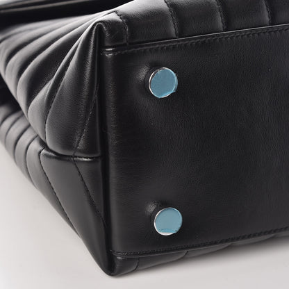 Saint Laurent Calfskin Y Quilted Monogram Medium Loulou Satchel Black 9 of 10