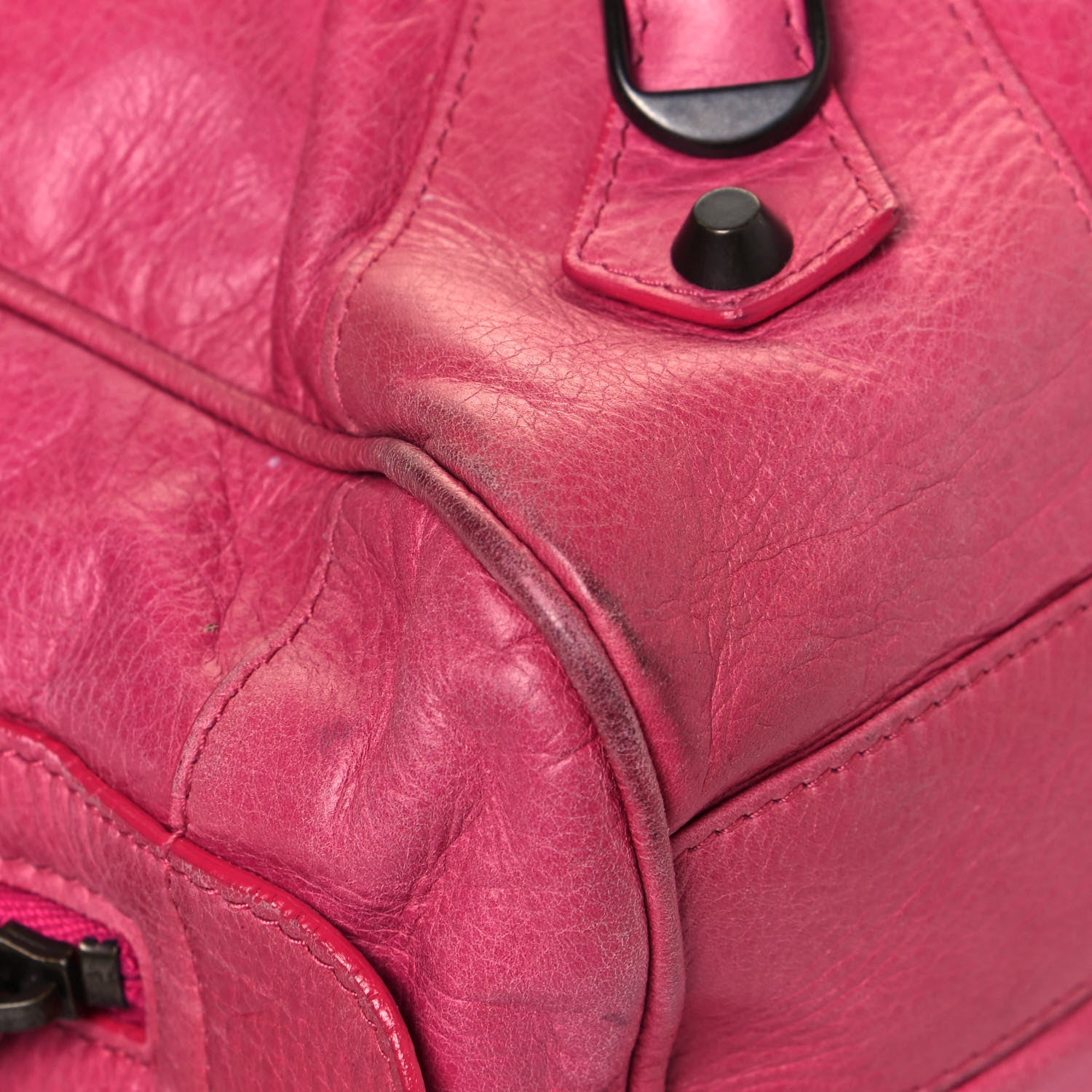 Balenciaga Agneau Classic Hardware Day Hobo Rose Hortensia 9 of 22
