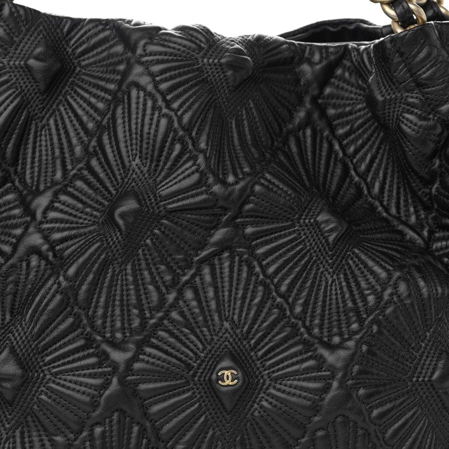 Chanel Calfskin Embroidered Ca D'Oro Tote Black 8 of 11
