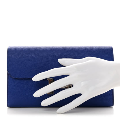 Hermes Epsom Constance Long Wallet Bleu Electrique 2 of 8